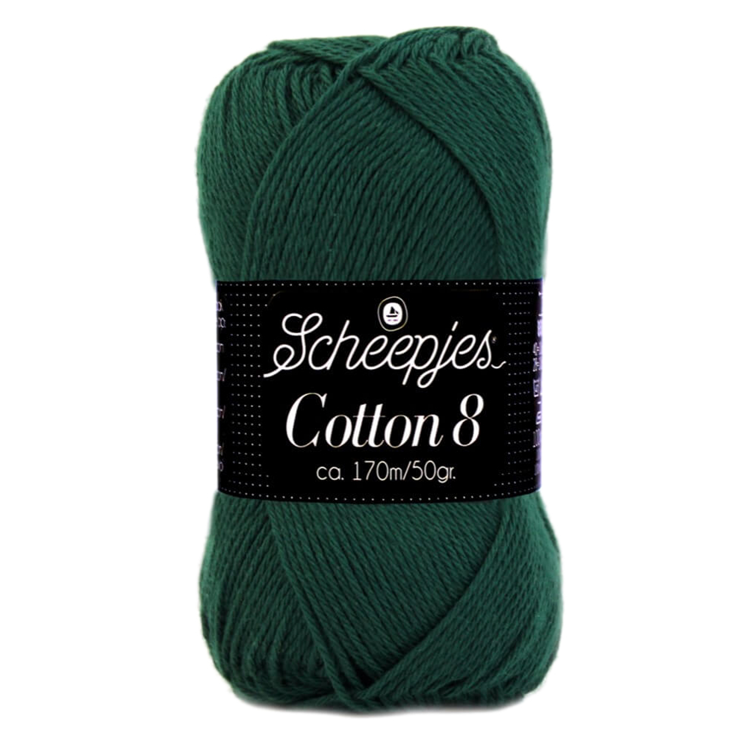 Scheepjes Cotton8 - 713 - sötét fenyőzöld pamut fonal