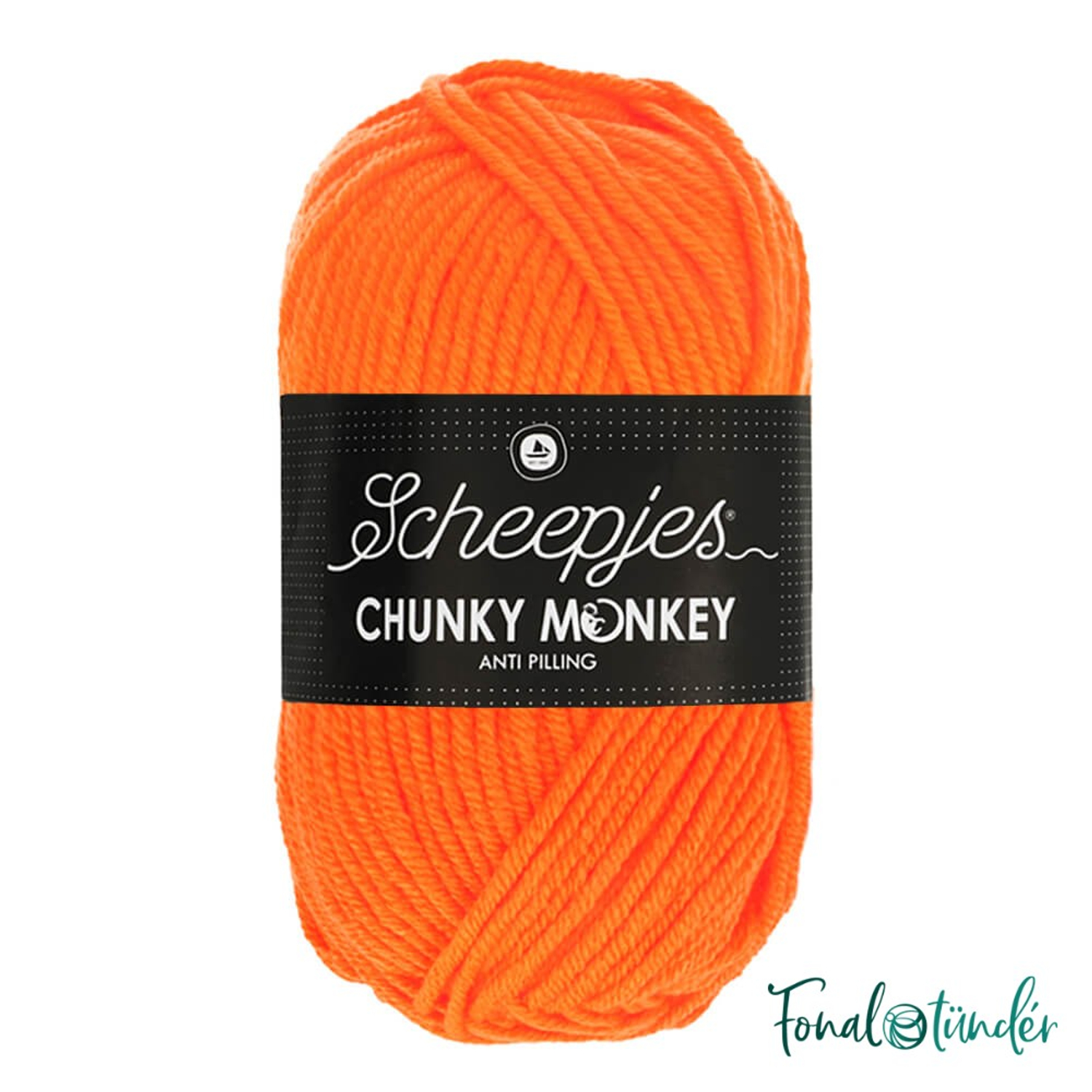 Scheepjes Chunky Monkey 1256 Neon Orange - narancs akril fonal