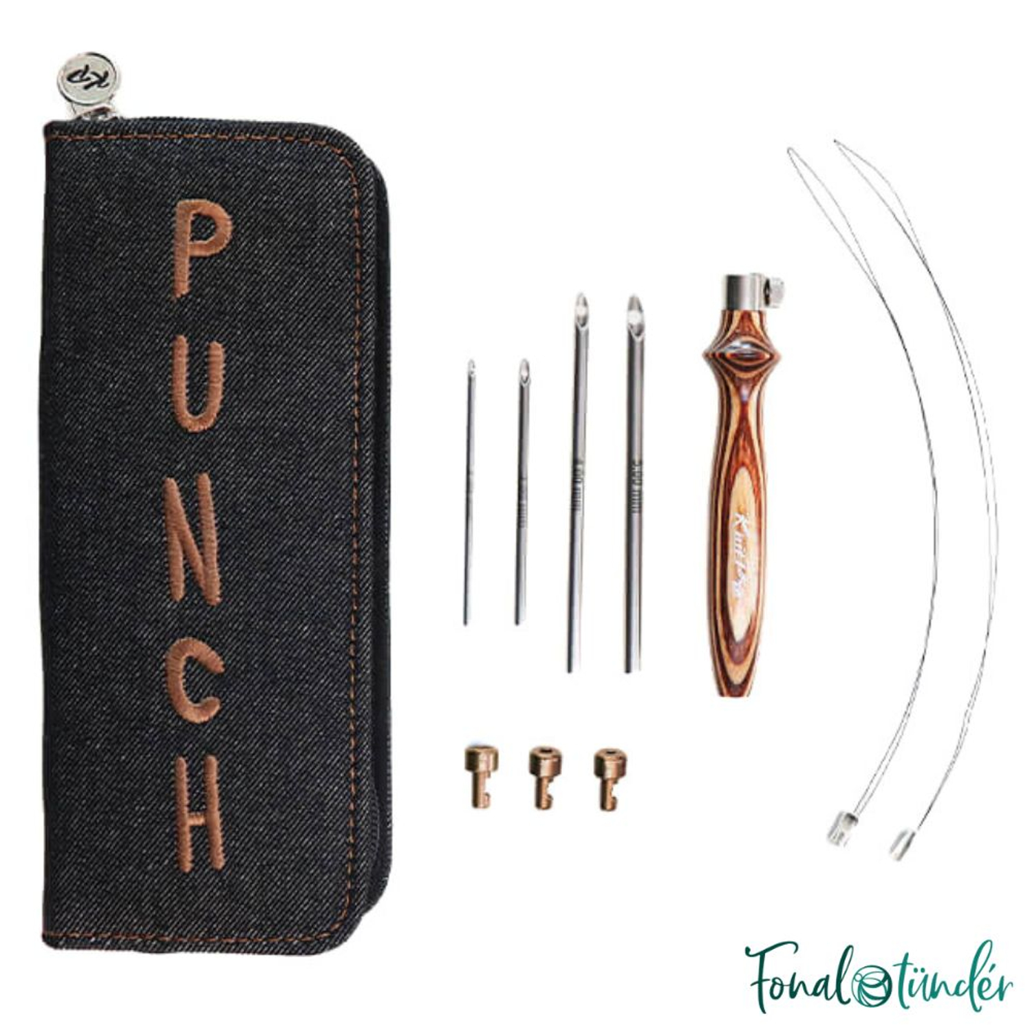 KnitPro Punch Needle - Earthy - Hímzőtoll készlet