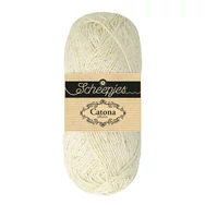 Scheepjes Catona Shine - Bridal White 105 - Gold - pamut fonal