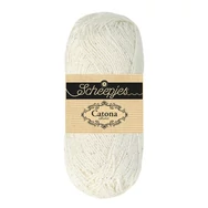 Scheepjes Catona Shine - Bridal White 105 - Silver - pamut fonal