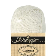Scheepjes Catona Shine - Bridal White 105 - Silver - pamut fonal
