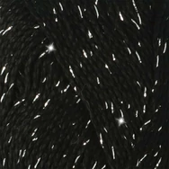 Scheepjes Catona Shine - 110 Jet Black - Silver - fényes pamut fonal