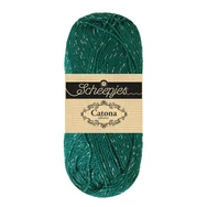 Scheepjes Catona Shine - 401 Dark Teal - Silver - pamut fonal