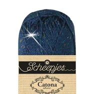 Scheepjes Catona Shine - 527 Midnight Rainbow - csillogó pamut fonal