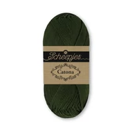 Scheepjes Catona 096 Seaweed cotton yarn - mély sötétzöld pamut fonal