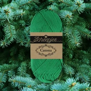 Scheepjes Catona 099 Pine cotton yarn - élénk friss zöld pamut fonal
