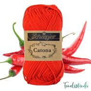 Scheepjes Catona 115 Hot Red - tűzpiros -pamut fonal - cotton yarn Scheepjes Catona 115 Hot Red - tűzpiros -pamut fonal - cotton yarn