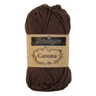 Scheepjes Catona 162 Black Coffee - brown - barna - pamut fonal  - cotton yarn