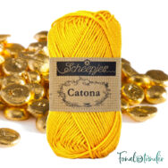 Scheepjes Catona 208 Yellow Gold - yellow - sárga - pamut fonal  - cotton yarn