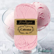 Scheepjes Catona Icy Pink 246 - rózsaszín pamut fonal  - cotton yarn - kép 2