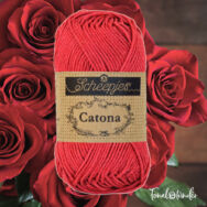 Scheepjes Catona 258 Rosewood - piros -pamut fonal  - cotton yarn