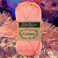 Scheepjes Catona Light Coral 264 - világos korall rózsaszín pamut fonal  - cotton yarn - kép 2