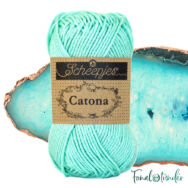 Scheepjes Catona 385 Chrystalline - turquoise blue - türkiz kék - pamut fonal  - cotton yarn