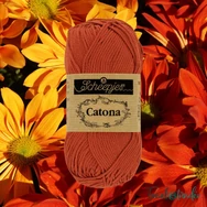 Scheepjes Catona 388 Rust - rozsda vörös - pamut fonal  - cotton yarn - 02