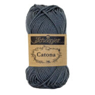 Scheepjes Catona 393 Charcoal - bluish-gray - kékesszürke - pamut fonal  - cotton yarn
