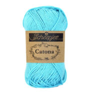 Scheepjes Catona 397 Cyan - blue - kék - pamut fonal  - cotton yarn