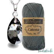 Scheepjes Catona 501 Anthracite - dark gray - sötét szürke - pamut fonal  - cotton yarn