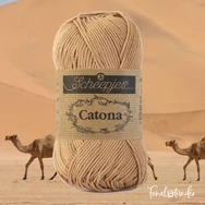 Scheepjes Catona 502 Camel - beige - bézs / drapp - pamut fonal  - cotton yarn