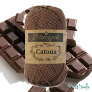 Scheepjes Catona 507 Chocolate - brown - barna - pamut fonal  - cotton yarn