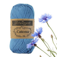 Scheepjes Catona 511 Cornflower - búzavirág kék - pamut fonal  - cotton yarn