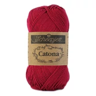 Scheepjes Catona 517 Ruby - rubin vörös - pamut fonal  - cotton yarn
