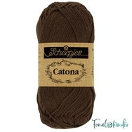 Scheepjes Catona 162 Black Coffee - brown - barna - pamut fonal  - cotton yarn - 50gramm
