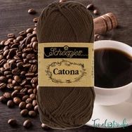 Scheepjes Catona 162 Black Coffee - brown - barna - pamut fonal  - cotton yarn - 50gramm - 2