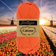 Scheepjes Catona 189 Royal orange  - pamut fonal  - cotton yarn - 50 gramm