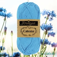 Scheepjes Catona 511 Cornflower - búzavirág kék - pamut fonal  - cotton yarn - 50gram - 02