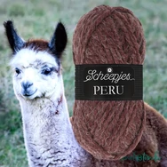 Scheepjes Peru 040 - vöröses barna alpaca fonal - brown alpaca wool yarn blend - 02