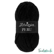 Scheepjes Peru 100 - fekete alpaca fonal - black alpaca wool yarn blend