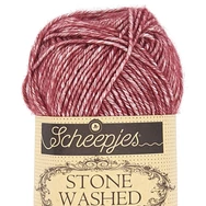 Scheepjes Stone Washed 810 Garnet - lila pamut fonal - purple cotton yarn