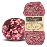 Scheepjes Stone Washed 810 Garnet - lila pamut fonal - purple cotton yarn