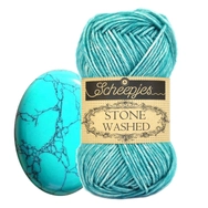 Scheepjes Stone Washed 824 Turquoise - türkiz pamut fonal - cotton yarn