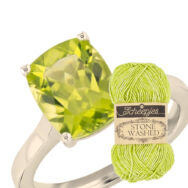 Scheepjes Stone Washed 827 Peridot - sárgászöld pamut fonal - green-yellow cotton yarn