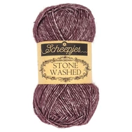 Scheepjes Stone Washed 830 Lepidolite - lila pamut fonal - purple cotton yarn
