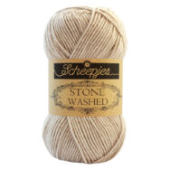 Scheepjes Stone Washed 831 Axinite - drapp pamut fonal - light-brown cotton yarn