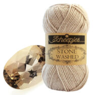 Scheepjes Stone Washed 831 Axinite - drapp pamut fonal - light-brown cotton yarn