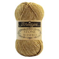 Scheepjes Stone Washed 832 Enstatite - aranybarna pamut-akril fonal - golden brown cotton based yarn