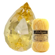 Scheepjes Stone Washed 833 Beryl - nap-sárga pamut fonal - sun-yellow cotton yarn
