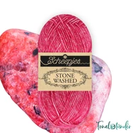 Scheepjes Stone Washed 839 Eudialyte - élénk rózsaszín pamut fonal - pink yarn