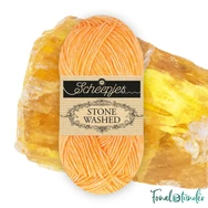 Scheepjes Stone Washed 842 Orange Calcite - élénk sárga pamut fonal - yellow cotton yarn