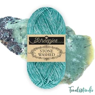 Scheepjes Stone Washed 849 Bright Actinolite - türkiz zöld pamut fonal - green yarn