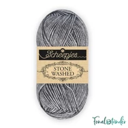 Scheepjes Stone Washed 852 Graphite - szürke pamut fonal - gray yarn