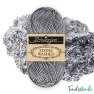 Scheepjes Stone Washed 852 Graphite - szürke pamut fonal - gray yarn