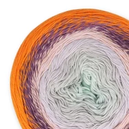 Scheepjes Cotton Whirl 710 Clementine Cloud - színátmenetes fonal - yarn cake
