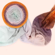 Scheepjes Cotton Whirl 710 Clementine Cloud - színátmenetes fonal - yarn cake