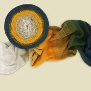 Scheepjes Cotton Whirl 717 Sunlit Suanctuary - színátmenetes fonal - yarn cake