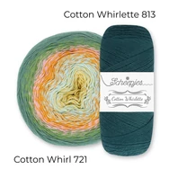Scheepjes Cotton Whirlette 813 Seaweed sötét türkiz zöld fonal - green yarn